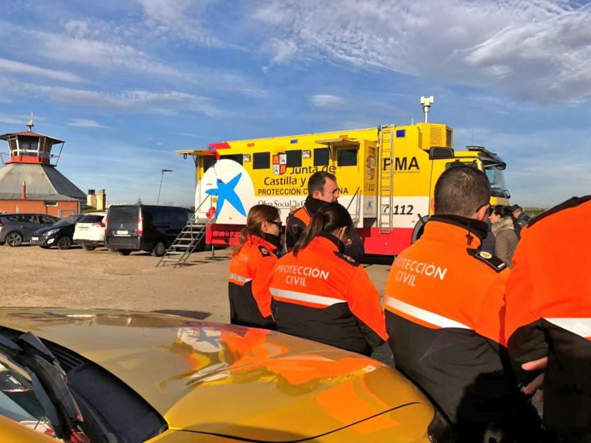 Imagen del puesto de mando avanzado en el aeródromo de Matilla de los Caños.