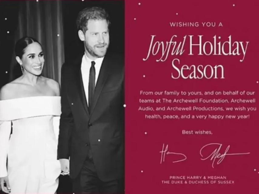 La felicitación de Navidad de los duques de Sussex.