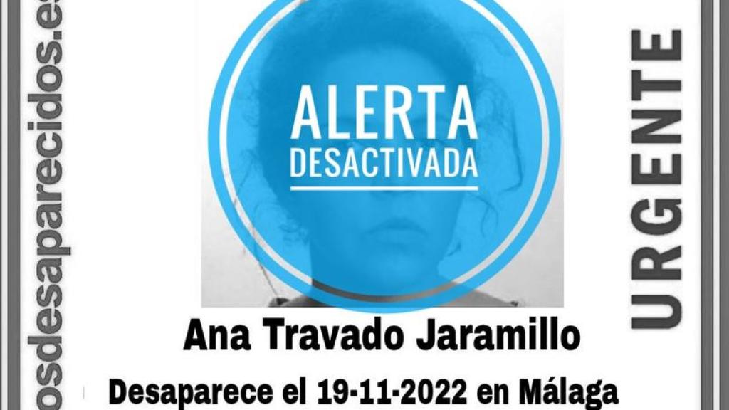 Mensaje con la localización de Ana Travado.