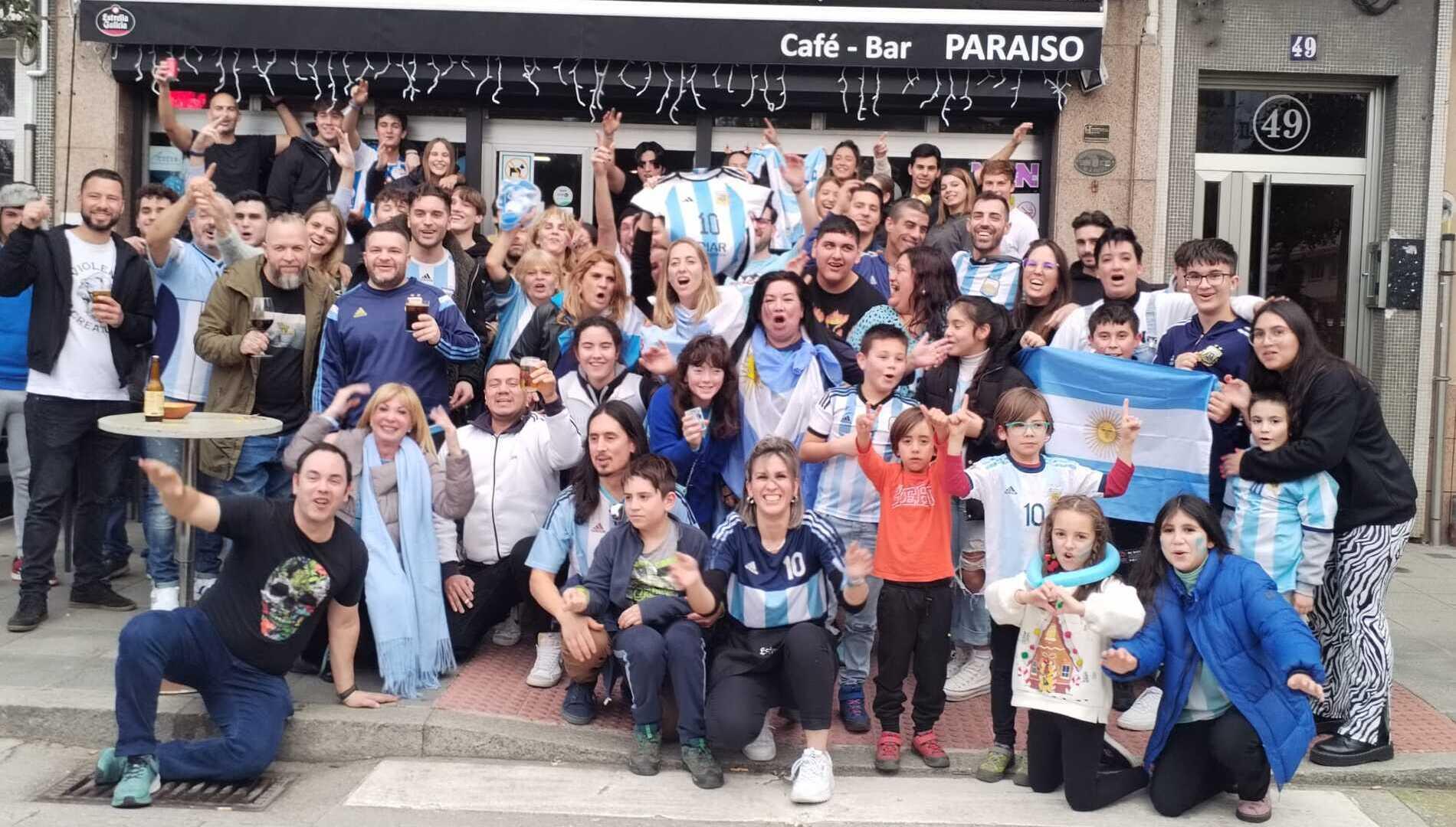 Minutos antes del comienzo del partido entre Argentina y Francia.