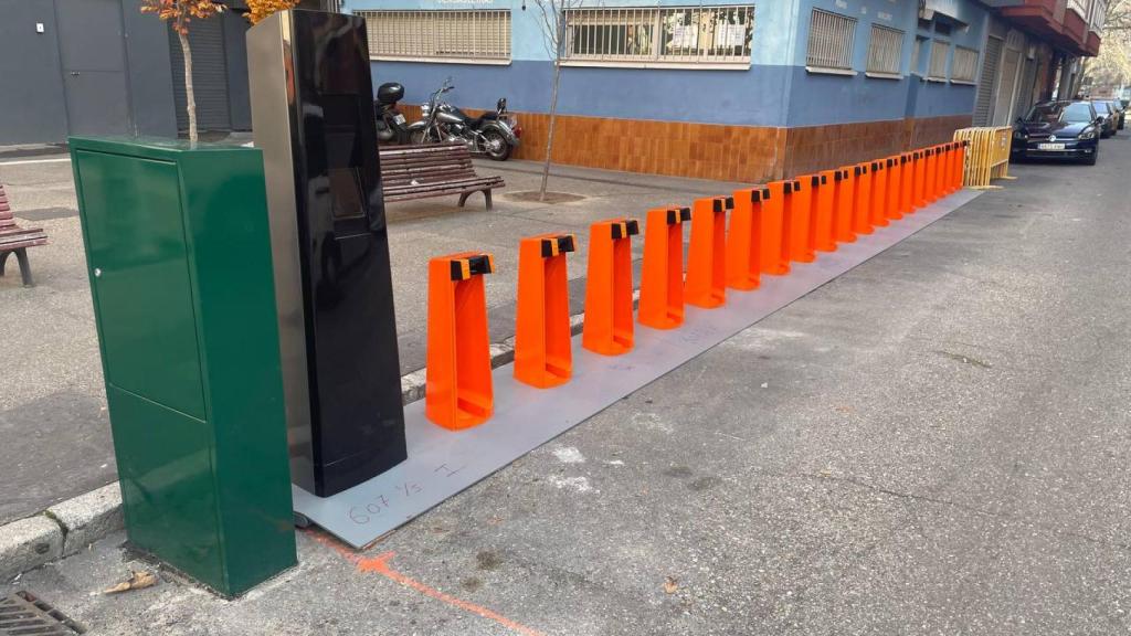 Un aparcamiento de 'Biki' en Valladolid.