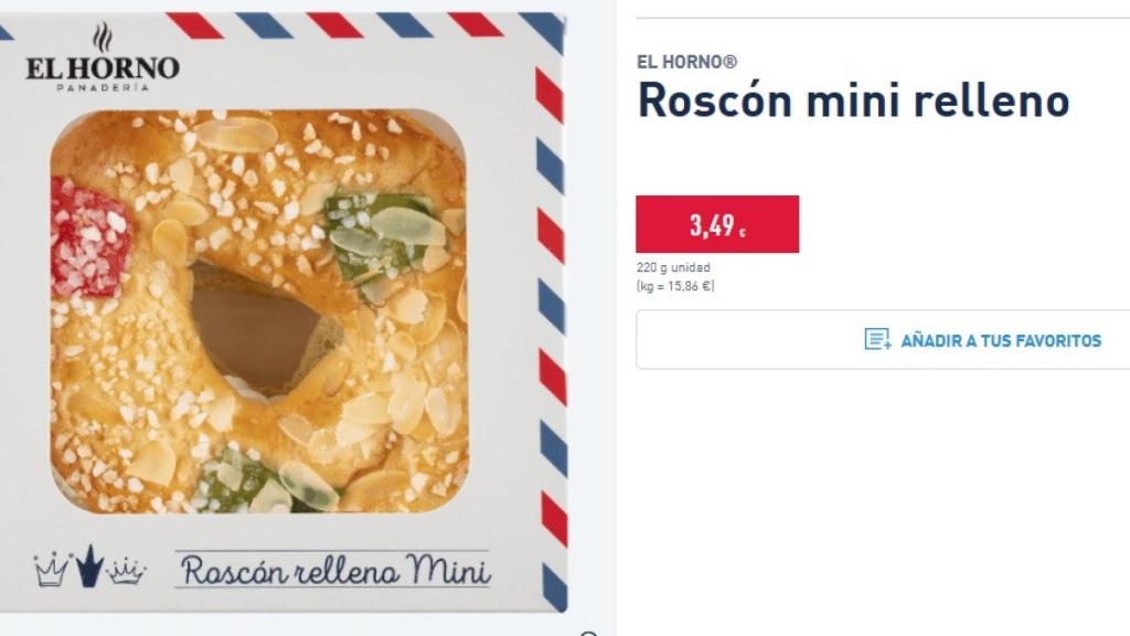 Roscón mini relleno.