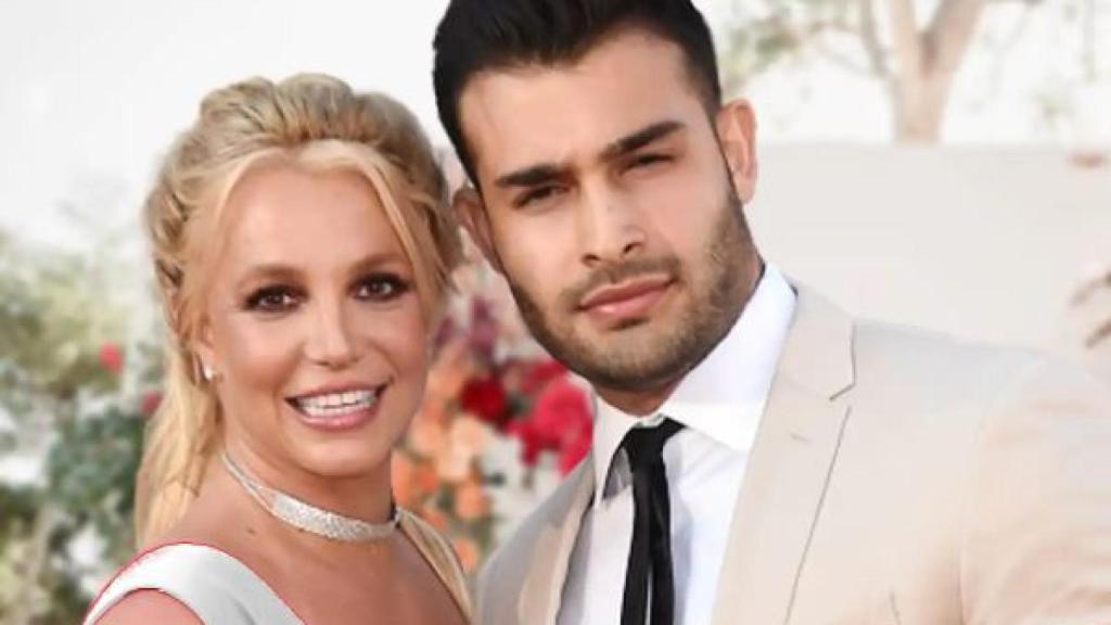 Britney Spears y Sam Asghari el día de su boda.