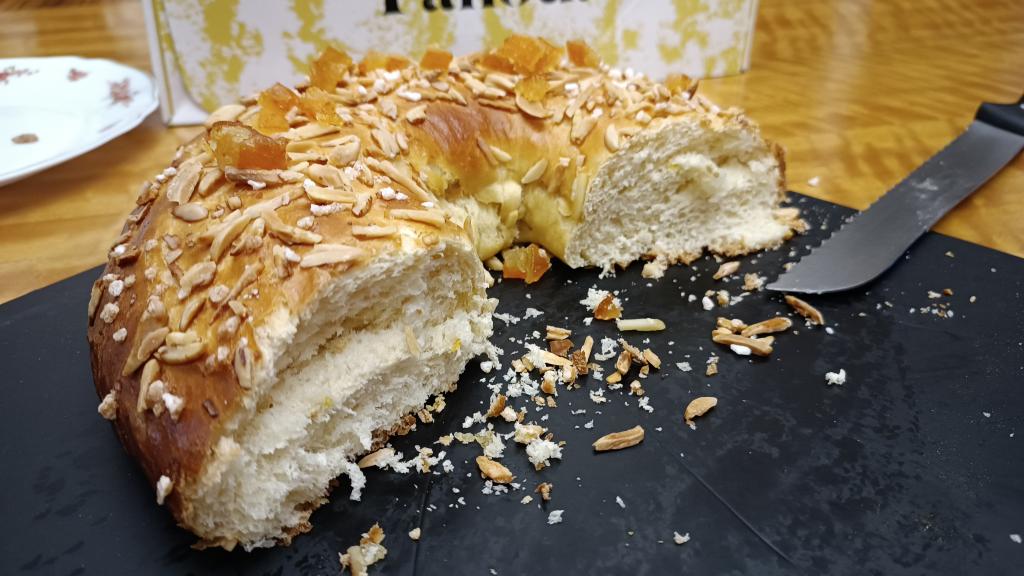 El interior del roscón de Reyes de Panod.