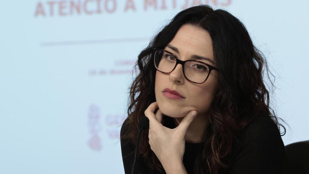 Aitana Mas, en una rueda de prensa del Consell, la semana pasada.