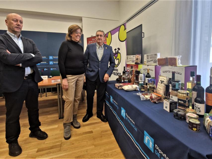 Imagen de algunos de los lotes de Alimentos de Palencia.