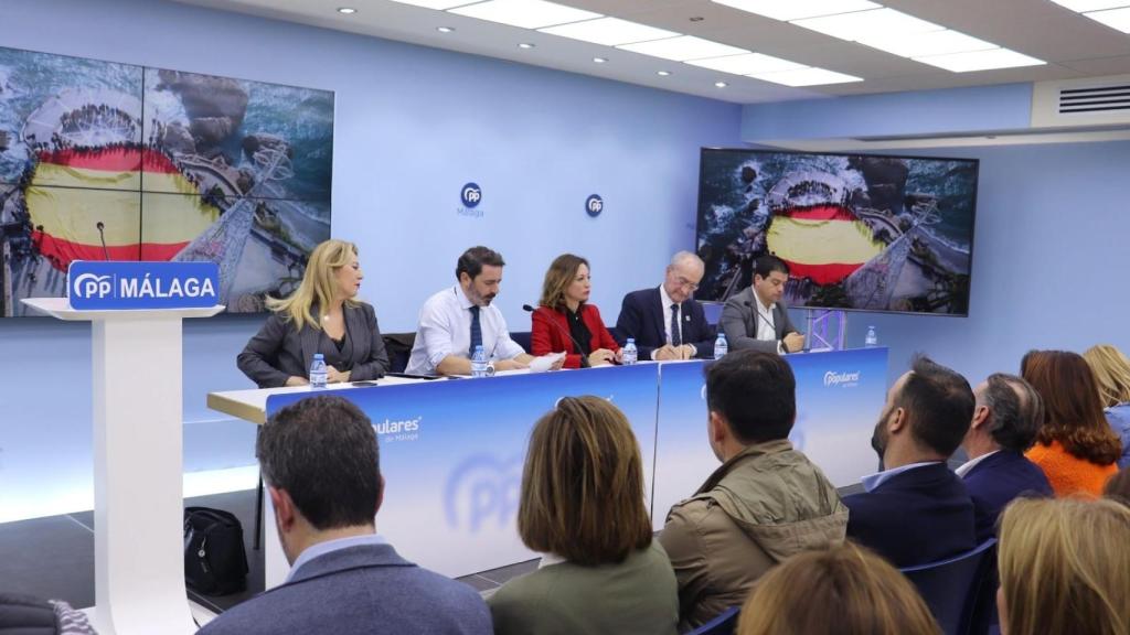 Imagen de la Junta Directiva Provincial del PP de Málaga, reunida este lunes.