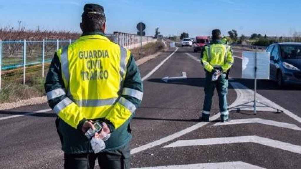 Control de tráfico de la Guardia Civil.