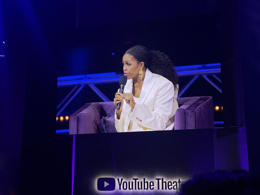 Michelle Obama durante su entrevista con Oprah.