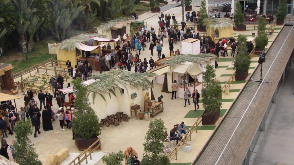 El belén viviente de Elche, desde el palacio de Altamira.