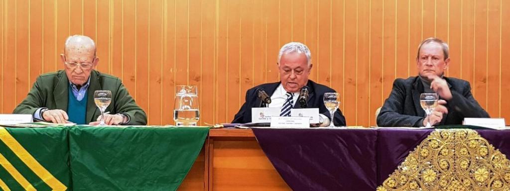Vidal Pérez, Gonzalo Santonja y Carlos Martín Santoyo en la presentación de la Agenda Taurina 2023 en Palencia.