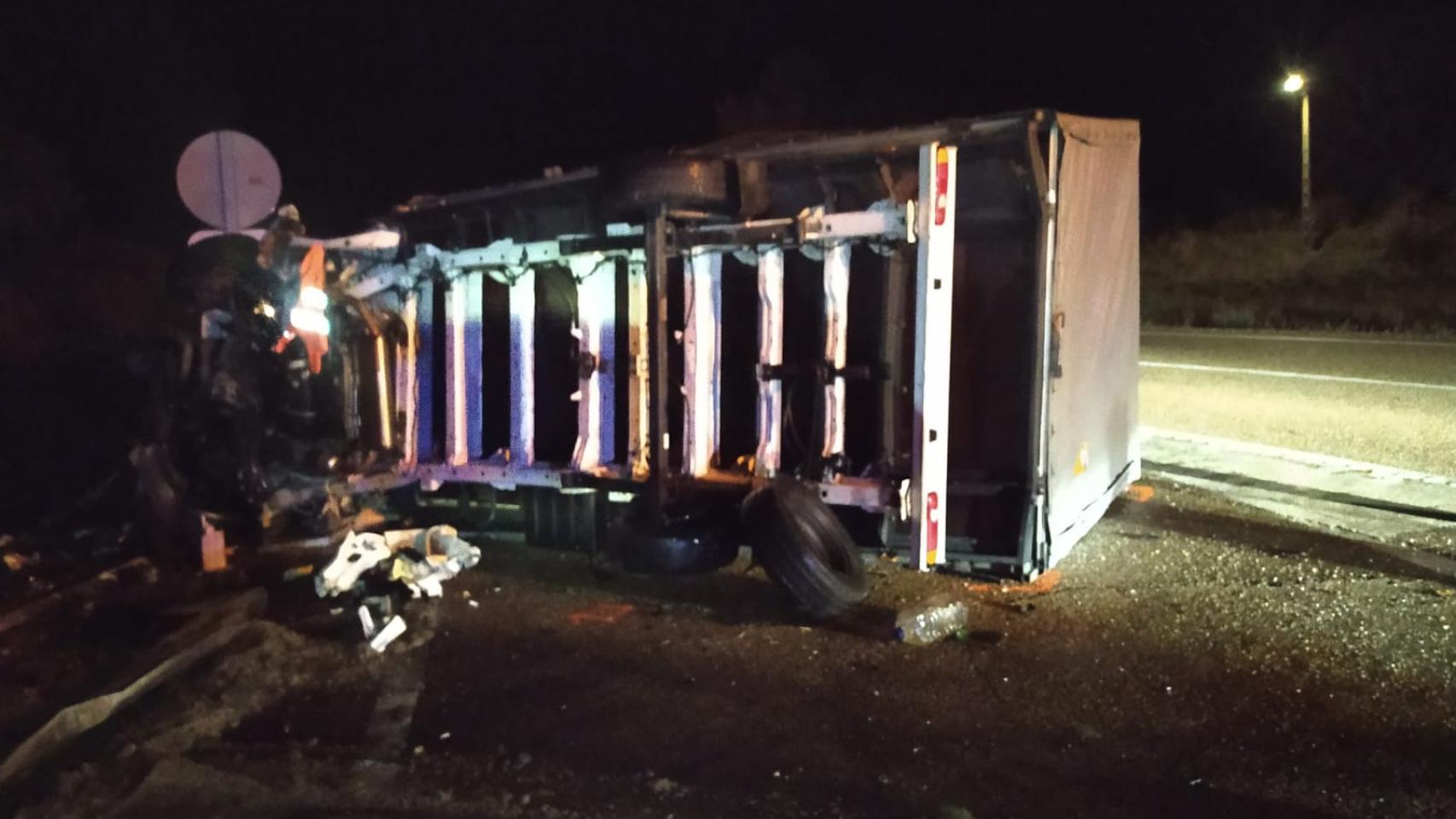 Accidente en la N-122, a la altura de Fonfría