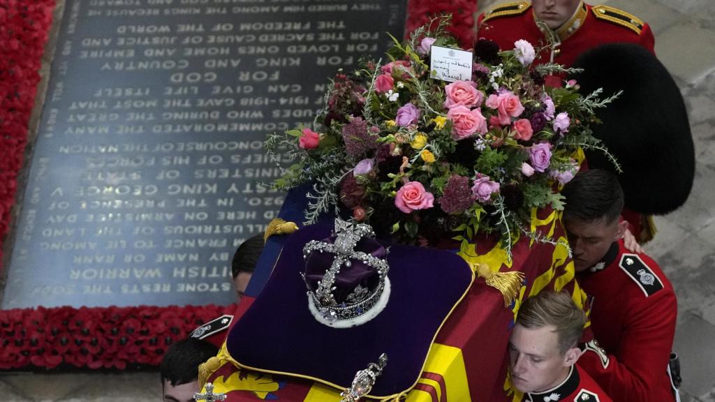 El ataúd de la reina Isabel II.