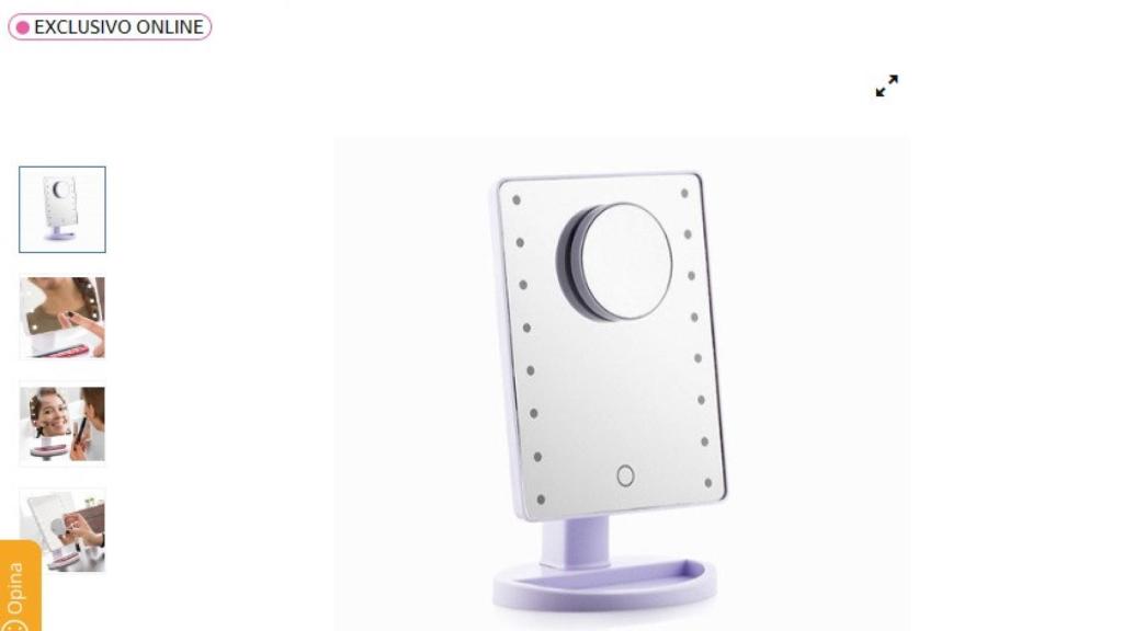 Espejo led con aumento.