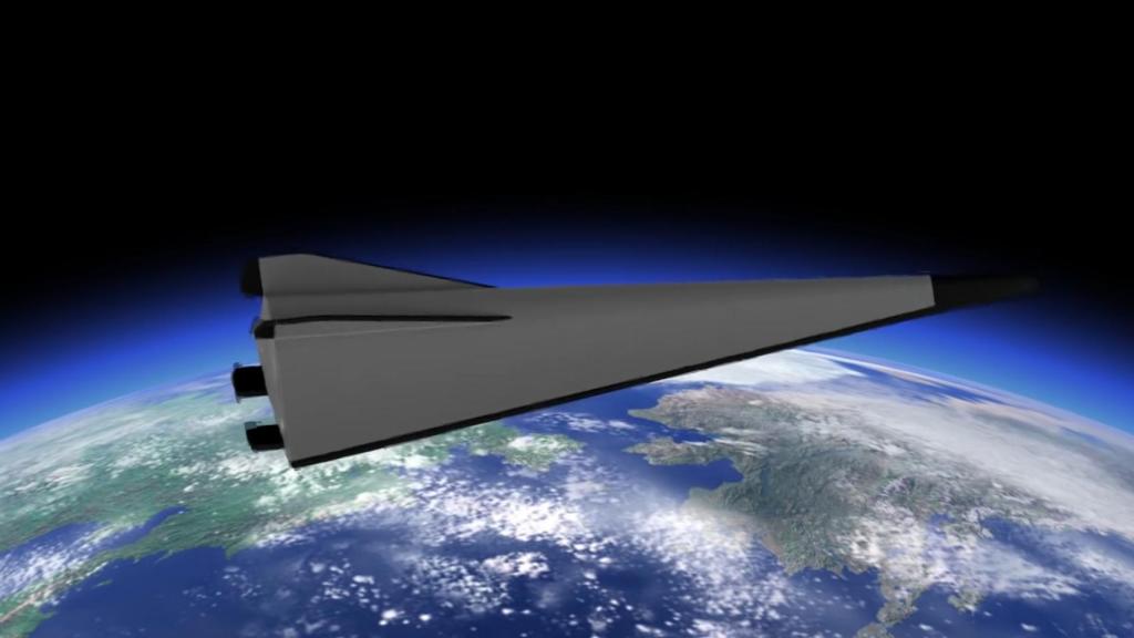 Representación por ordenador del vehículo de planeo hipersónico Avangard