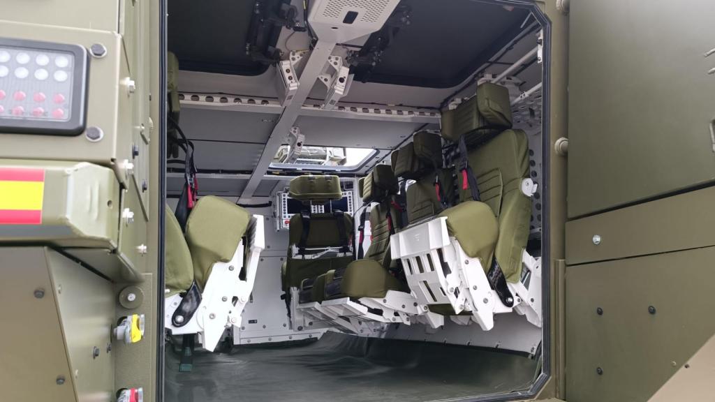 El interior de los blindados.
