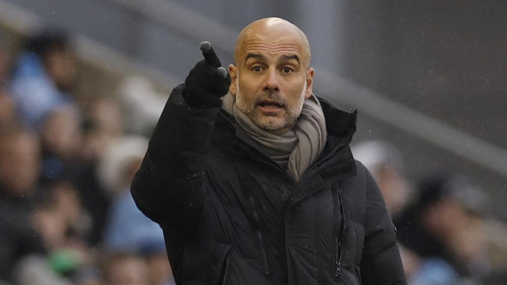 Pep Guardiola, en un partido del Manchester City para la temporada 2022/2023