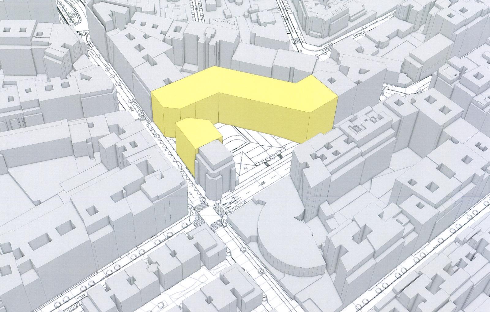 El plano del proyecto del Peleteiro.
