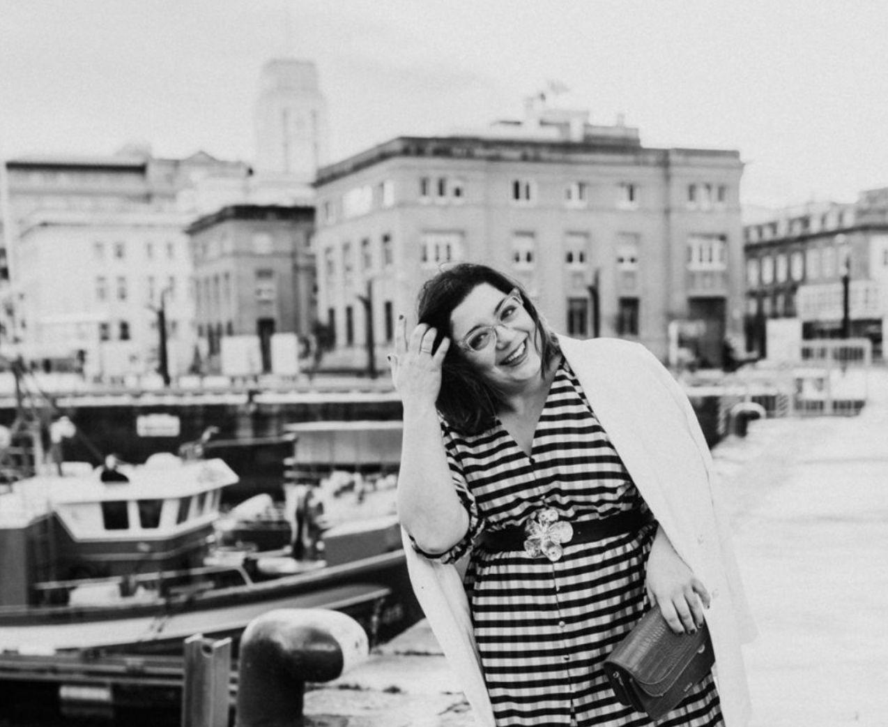 Susana en la Marina de A Coruña.