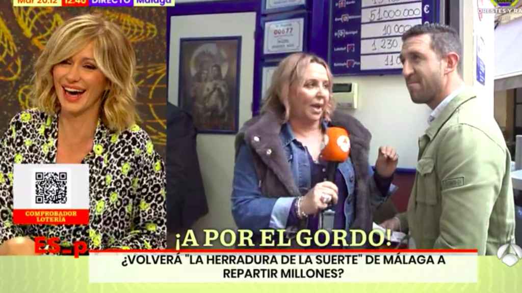 Susanna Griso abochornada durante el cómico momento.