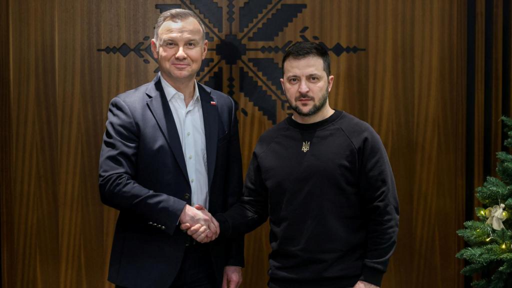 El presidente de Ucrania, Volodimir Zelenski, y el presidente de Polonia, Andrzej Duda.