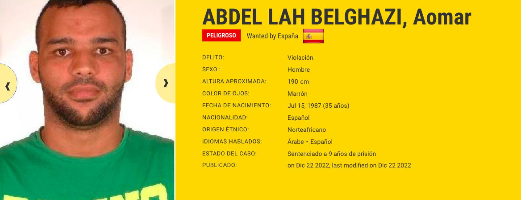 La alerta difundida por la Policía Nacional en la web de EUROPOL.