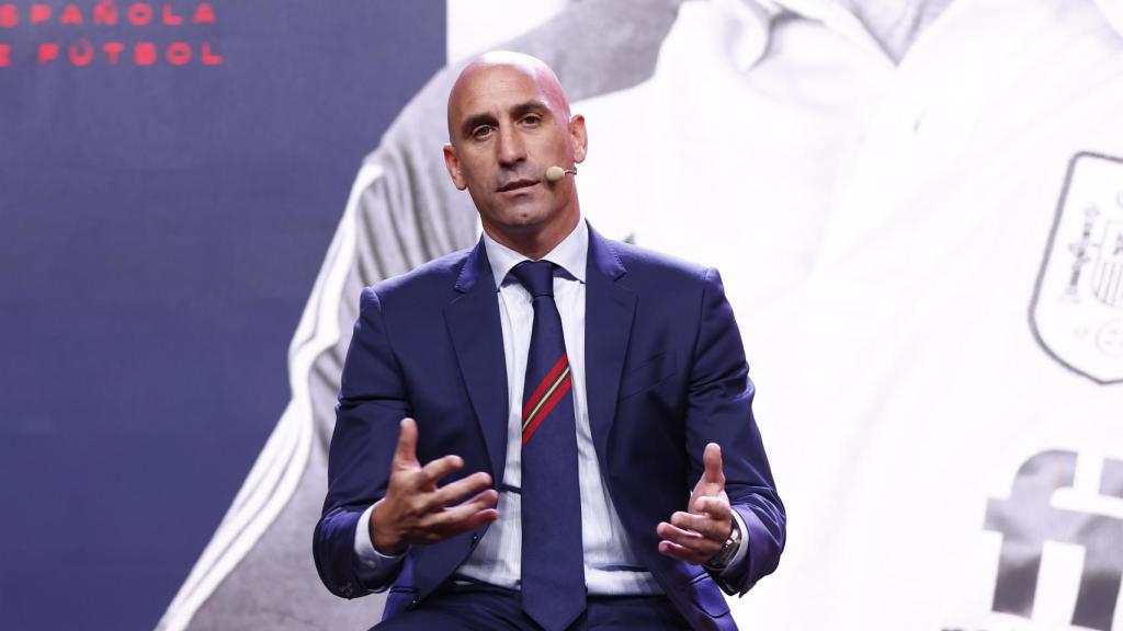 Luis Rubiales, presidente de la RFEF, durante un acto.