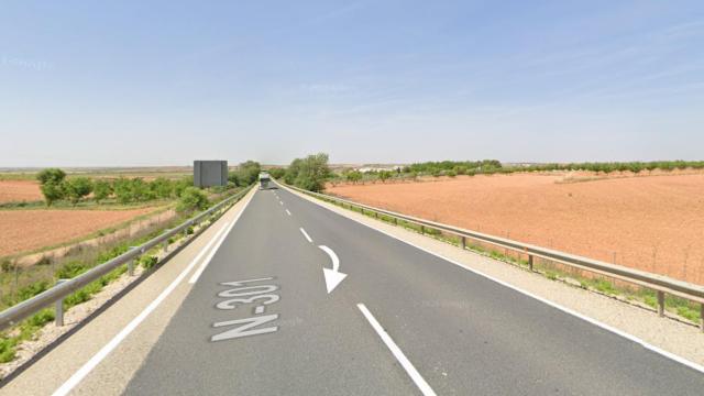 N-301 a la altura de Mota del Cuervo (Cuenca). Foto: Google Maps.