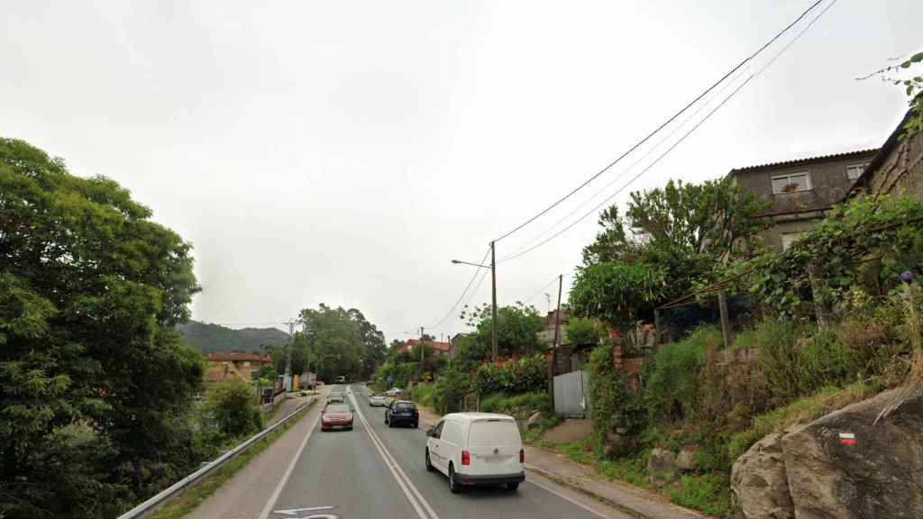 Carretera PO-331 a su paso por Gondomar (Pontevedra).