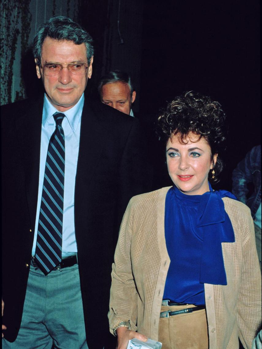 La actriz junto a Rock Hudson.