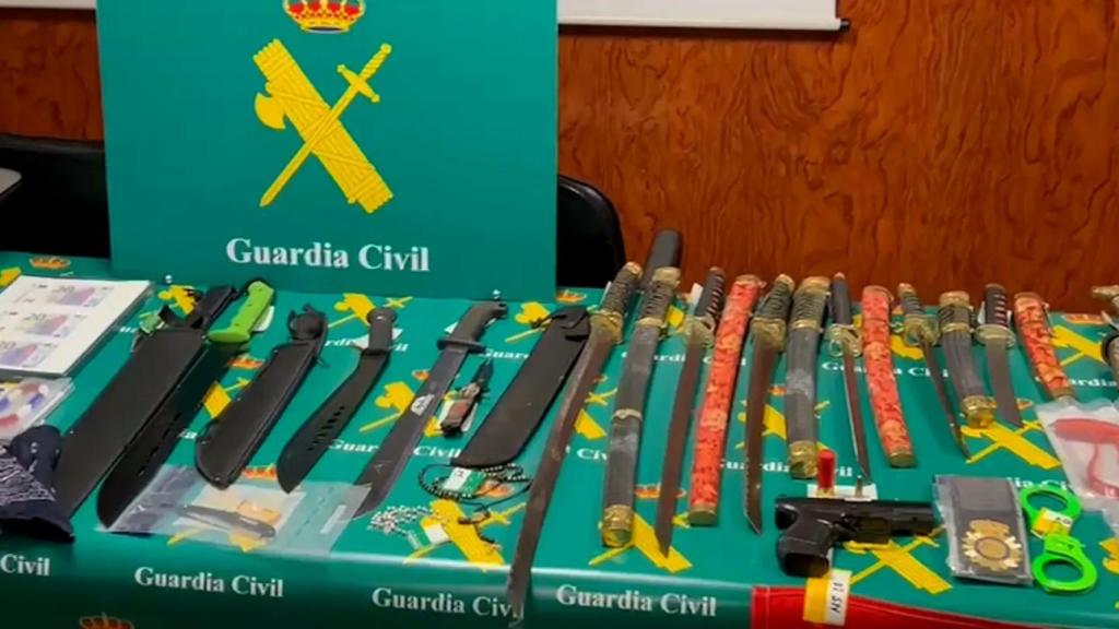 Material incautado por la Guardia Civil a los Dominican Don't Play.