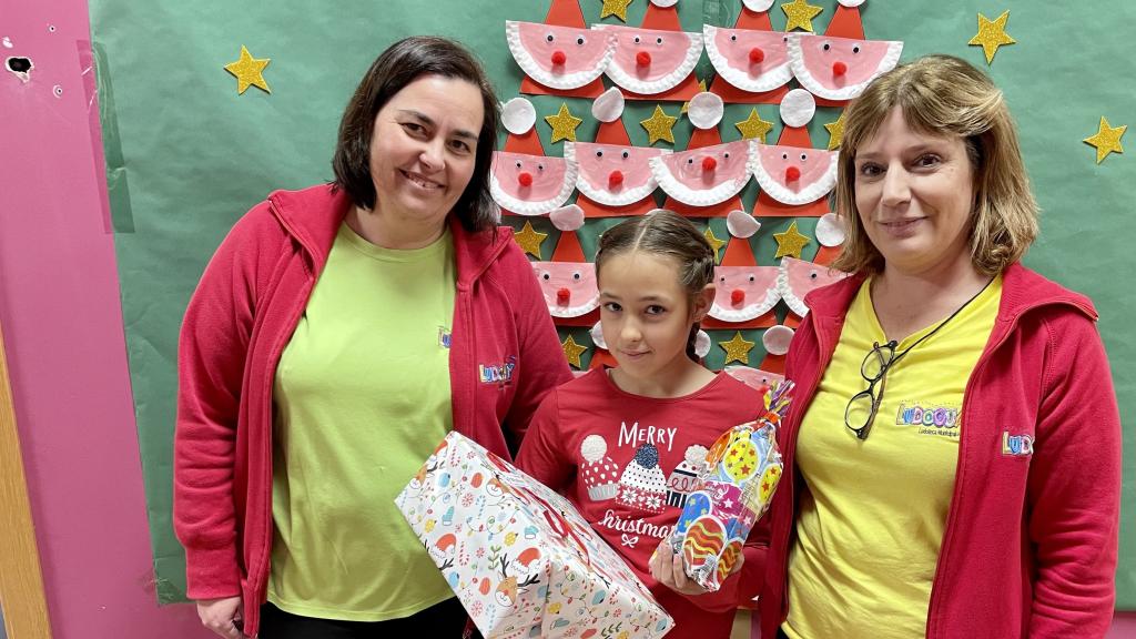 Inés Martín López, ganadora del I concurso de postales navideñas de Ludoguay