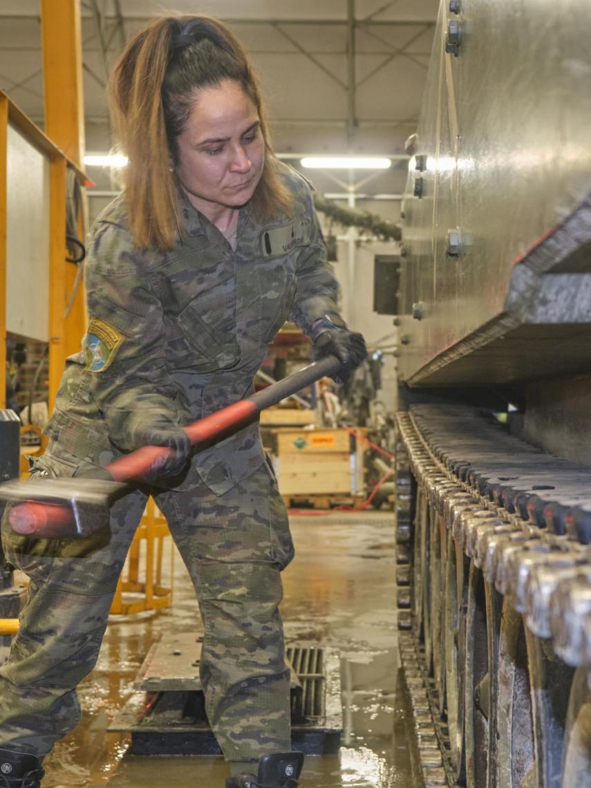La soldado Aroa Valverde Bejerano, destinada en Letonia.