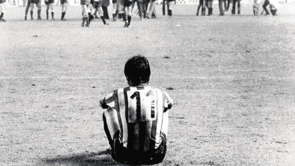 Txetxu Rojo, en 1977 con el Athletic Club.