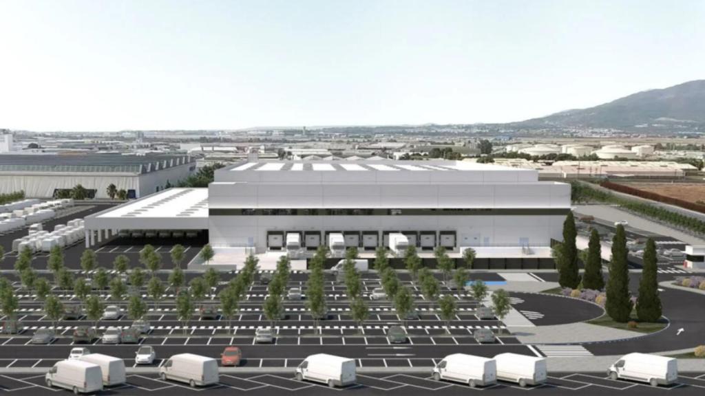 Infografía del gran centro logístico proyectado para Amazon en Málaga.