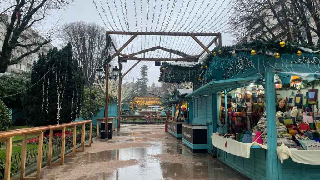 El Cíes Market de Vigo inundado la mañana de Nochebuena.