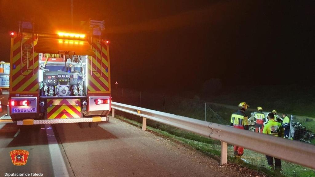 Accidente. Foto: Consorcio Provincial de Extinción de Incendios y Salvamentos de Toledo.