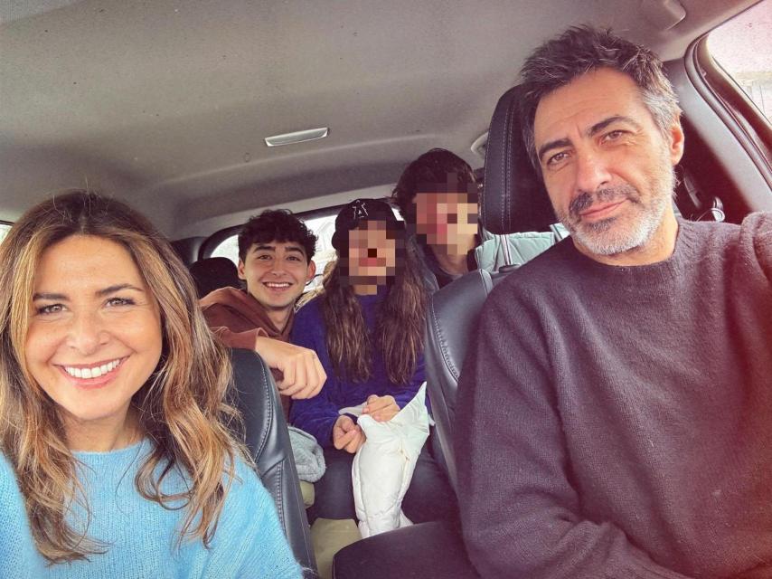 El matrimonio, con sus hijos a su llegada a San Francisco.