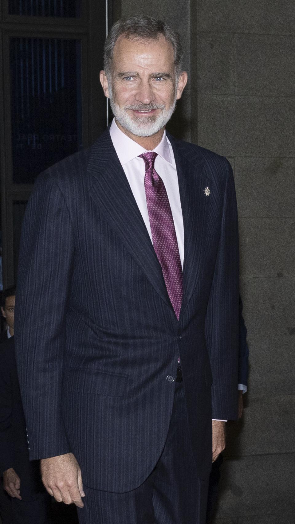 El rey de España, Felipe VI, en un acto en la ópera, en Madrid, en octubre de 2022.