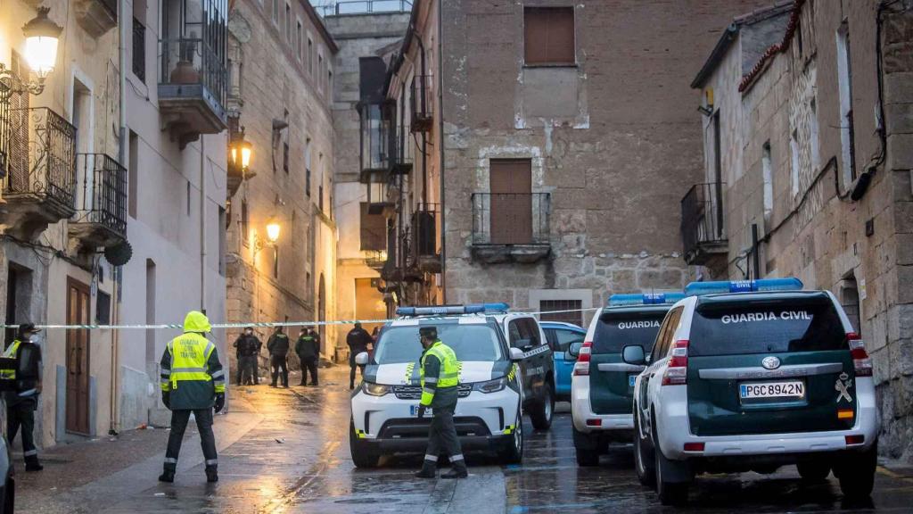 La Guardia Civil tras el crimen en Ciudad Rodrigo durante el Carnaval del Toro