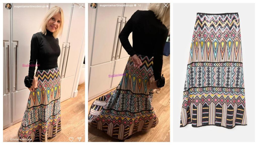 Eugenia Martínez de Irujo ha mostrado todos los ángulos de su nueva falda.