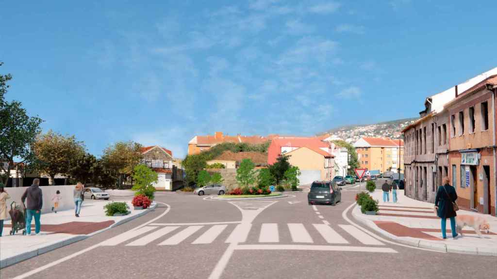 Infografía de la humanización de la Avenida de Galicia, en Vigo.