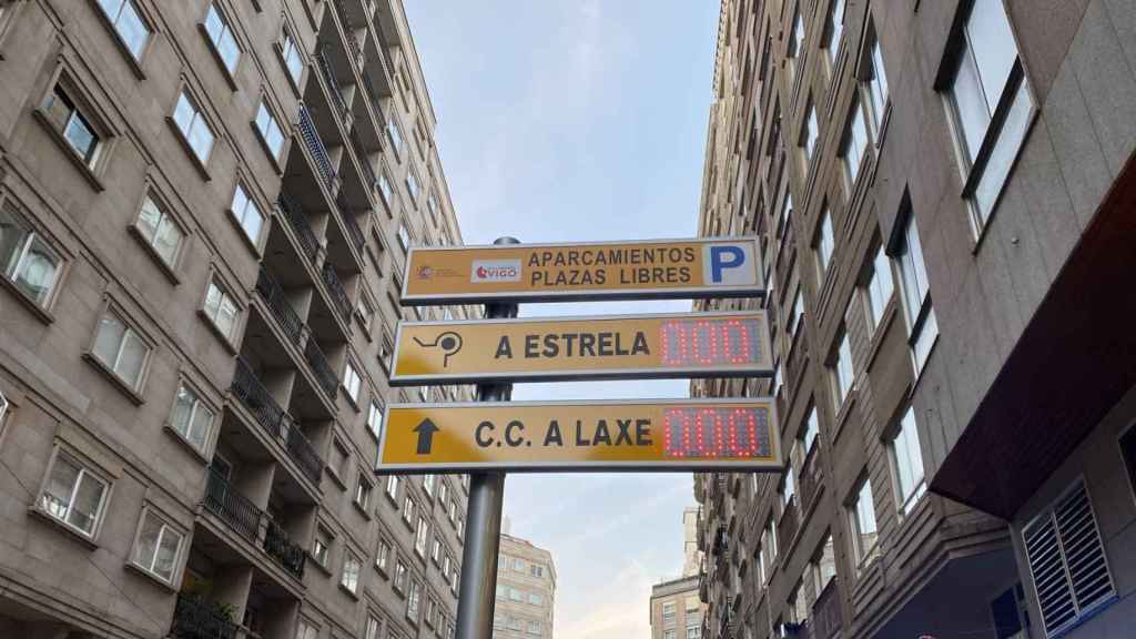 Parkings del centro de Vigo completos.