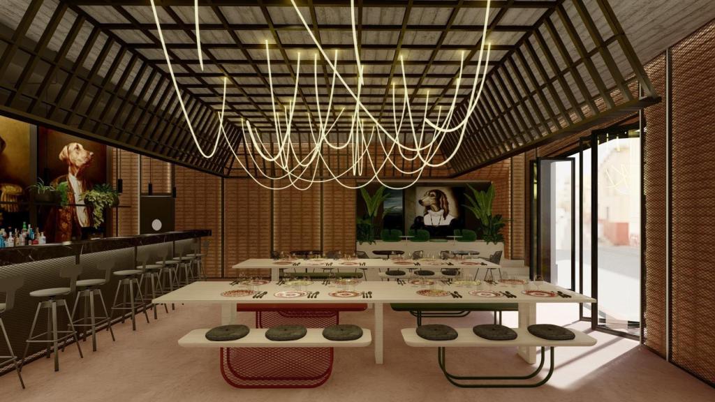 Interior del futuro hostal de La Trinidad.