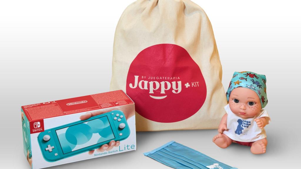 Los Jappy Kits son unas bolsas de bienvenida realizadas en tela con tablets o consolas que reciben los niños y las niñas diagnosticadas con cáncer al ingresar en el hospital.
