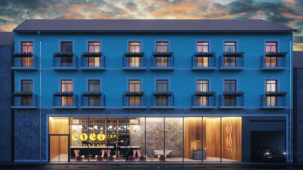 Infografía del hostal proyectado en el barrio de La Trinidad, en Málaga.