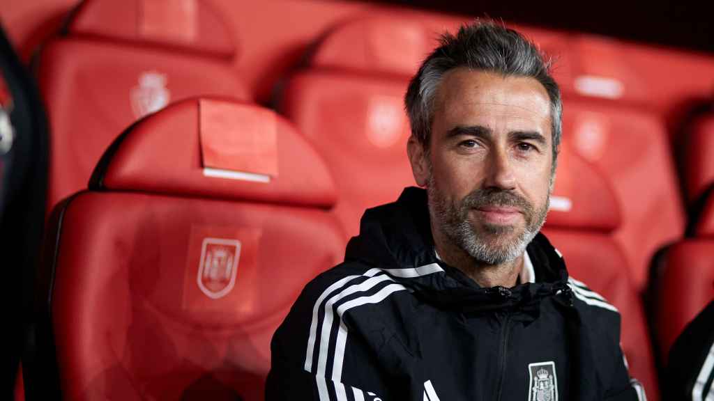 Jorge Vilda, en uno de los partidos de España.