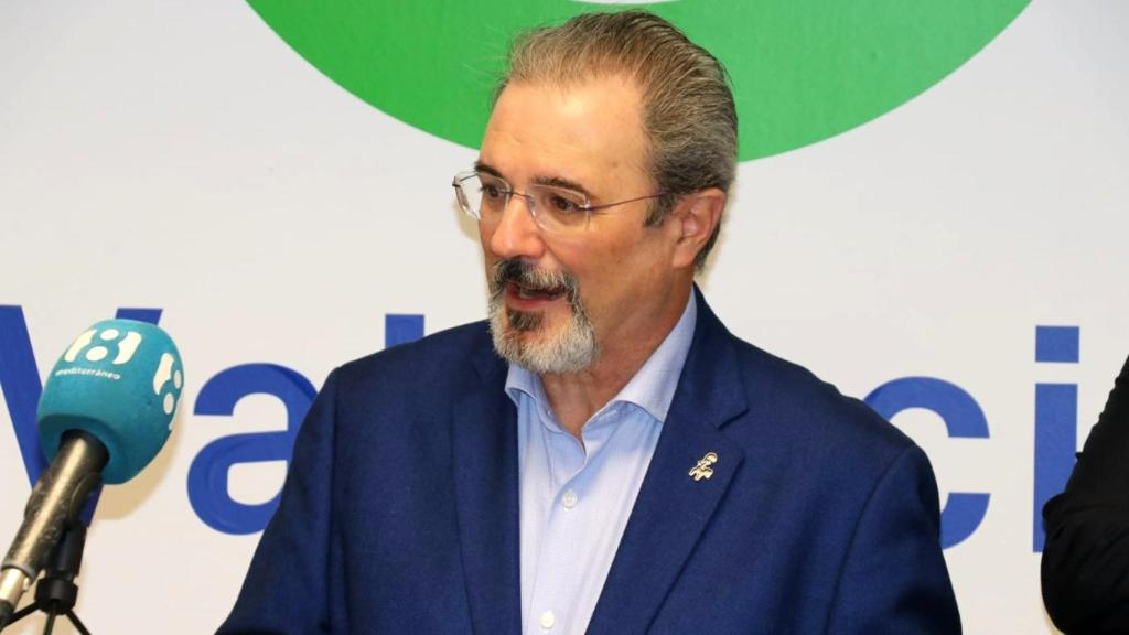 Carlos Flores Juberías, durante su presentación como candidato valenciano de Vox. EE