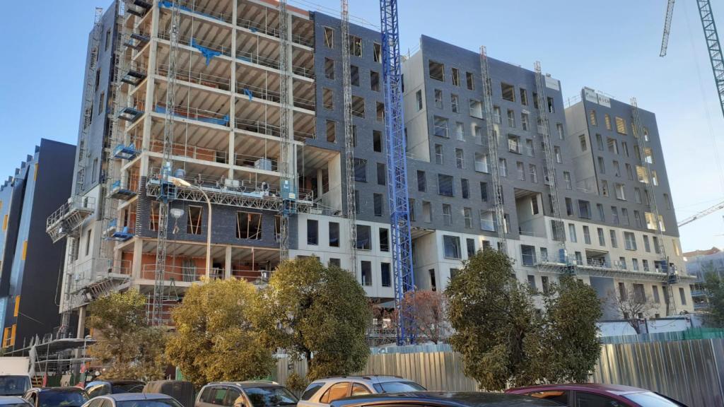 Construcción de vivienda social en Madrid.