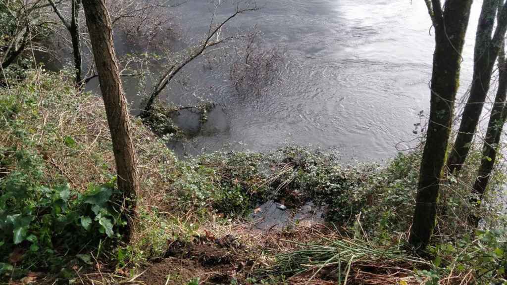 Orilla del río Miño a la altura de Candelas de Tui.